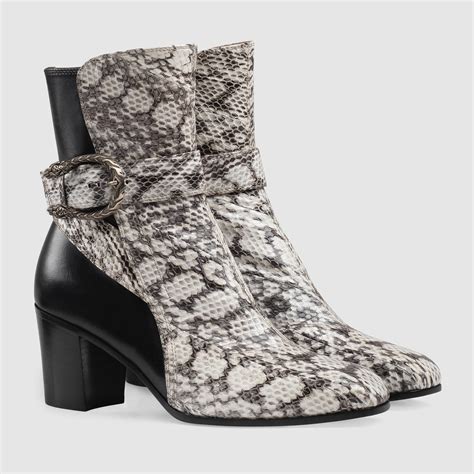 gucci snake boots sole|Gucci snakeskin ankle boots.